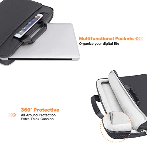 MOSISO 360 Protective Laptop Bag 13.3 inch, 13-14 inch Computer Bag Compatible with MacBook Air 13 inch/Pro 13 inch/Pro 14 inch,HP,Dell,Notebook, Laptop Carrying Case with Strap&Handle, Slate Gray - color: Slate Gray, size: 13.3 inch