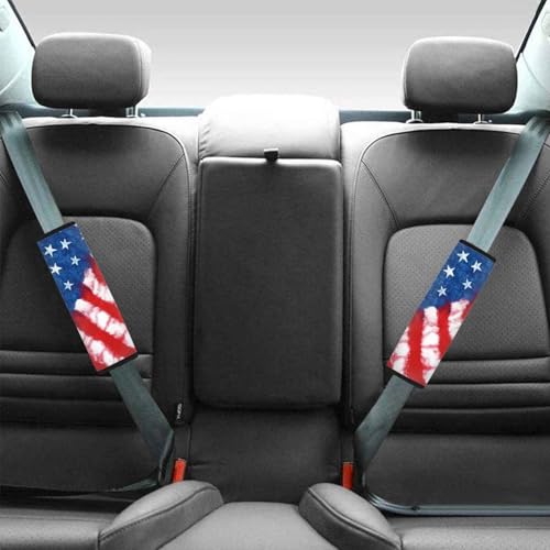 Forchrinse American Flag Patriot Car Seat Belt Cover Pads for Women Men Independence Day Seatbelt Shoulder Pad Safety Belt Strap Pad Protector - color: American Flag