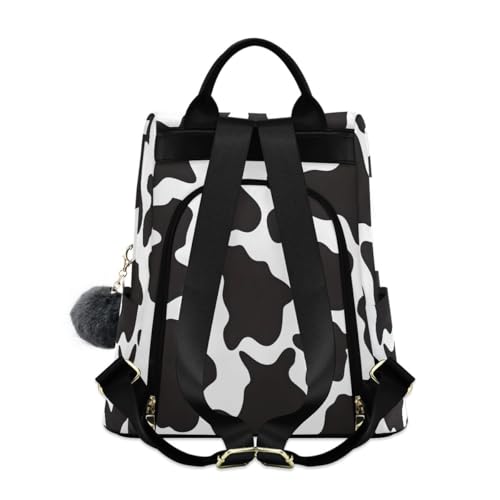 ALAZA Black White Cow Print Pattern Trips Hiking Camping Rucksack Pack for Women - color: multicolor 23