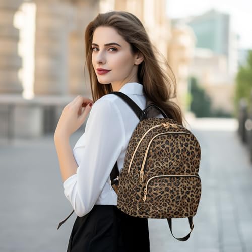 ALAZA Mini Backpack Purse for Women Lightweight Girls Small Size Cheetah Leopard Print Animal School Teens College Traveling - color: Cheetah Leopard Print Animal, size: Small