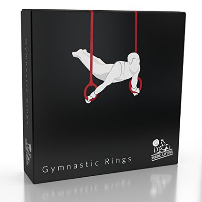 Nordic Lifting Gymnastic Rings and Straps - Heavy Duty for Gymnastics, Crossfit, & Fitness Training - Best Olympic Home Gym Set - PC Plastic is Stronger Than Wood