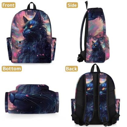 QsirBC Cat Animal Pattern Small Travel Backpack Casual Daypack Backpacks Lightweight Waterproof College Bookbags for Women Gift - color: Cat Animal Pattern