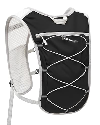 Small Lightweight Hiking Backpack, 3D Breathable Mesh Backpack with Water Bottle & Phone Pockets, Travel Daypack for Men Women, Cycling & City Tour - color: Black