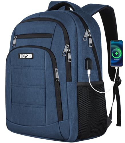 Backpack for Men Women, School Backpacks for Teens Boys Girls, Work Business Backpack with USB Charging Port,Water Resistant College Computer Bookbag Fits 15.6 Inch Laptop,Back Pack,Mochilas Blue - color: C3-blue, size: 15.6 Inch