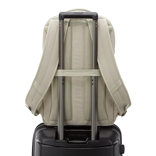 Samsonite Better Than Basic Backpack - Dedicated Laptop Compartment, Quick Stash Front Pockets and Lightweight Breathable Airmesh - Limestone Grey - color: Limestone Grey