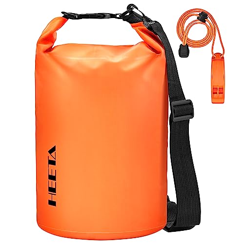 HEETA Waterproof Dry Bag Backpack with Emergency Whistle 5L/10L/20L/30L/40L - color: Orange, size: 5L