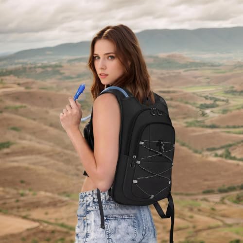 MIYCOO Hydration Backpack - Lightweight Hiking Water Backpack with 2L Water Bladder, Running Hydration Vest Backpack for Men Women, Hydration Pack for Hiking, Cycling, Climbing - color: Black