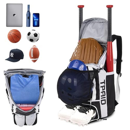 TPAID Sturdy Soccer Bag, Soccer Backpack with Shoes Compartment for Soccer Ball Basketball Baseball Volleyball Football, Large Capacity Sport Equipment Bags for Men and Women