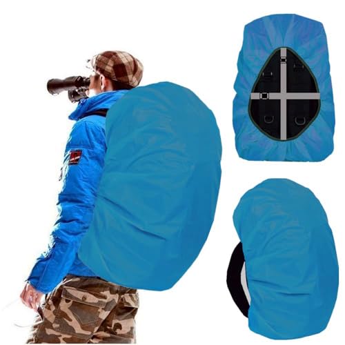 Joy Walker Waterproof Backpack Rain Cover, 12000mm Ultra-Waterproof, Upgraded Ultra-Strong Multilayers, Antislip Buckle Strap - color: Acqua, size: Small (for 15-25L backpack)