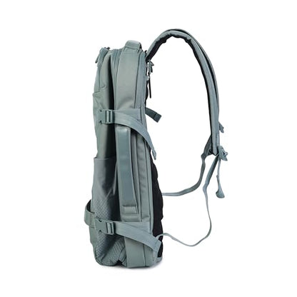 Hedgren TRIP LARGE Travel Backpack – Expandable, Water-Repellent RPET, Carry-On with RFID Protection, Laptop & Clothing Compartments, Rain Cover & Smart Sleeve - 36.2 L (Grey-Green) - color: Grey/Green