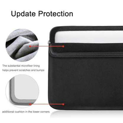 Voova Laptop Sleeve Case 13 13.6 Inch with Handle, 360°Protective Waterproof Slim Computer Bag Cover Compatible with MacBook Air 13 M1/M2/M3/M4 2020-2024, MacBook Pro 13, IPad Air/Pro 13, Black - color: Black, size: 12.6-13.6 Inch