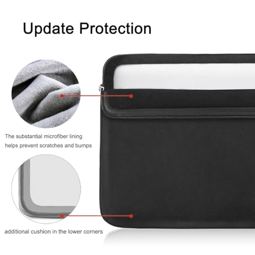 Voova Laptop Sleeve Case 14 15 Inch with Handle, 360° Protective Waterproof Slim Computer Bag Cover Compatible with MacBook Air 15 M2/M3/M4 2024-2025, MacBook Pro 14/15, Hp Chromebook 14, Black - color: Black, size: 14-15 Inch