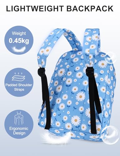 VASCHY Backpack for School, Lightweight Water Resistant Bookbag Casual Daypack for Women/Teen Girls Daisy - color: Z-daisy