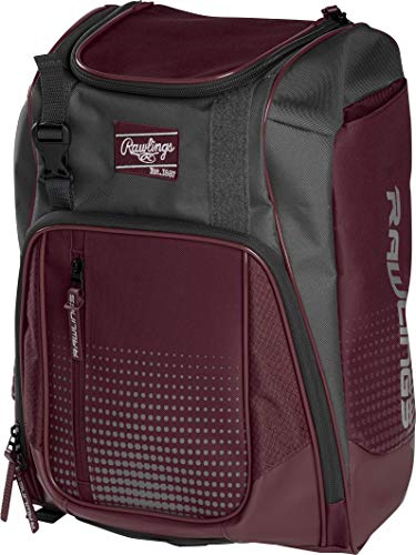 Rawlings | FRANCHISE Backpack Equipment Bag | Baseball/Softball | Rec/Travel | Multiple Styles - color: Maroon