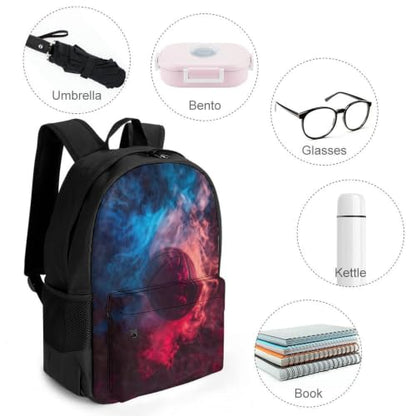 Basketball Smoke Backpack, Durable Polyester Daypack with Laptop Compartment, Reinforced Bottom, Adjustable Shoulder Straps And Multi Pockets for Travel And Daily Use - color: Basketball Smoke