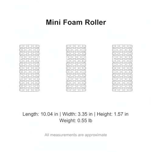 Mini Textured Foam Roller, 10 Inch Portable PVC Roller for Travel, Gym & Yoga, Compact Design (Pink/Blue) - color: Pink