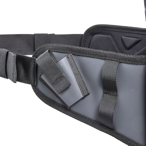 Xelfly Waterproof Fishing Waist Bag with Rod Holder, Padded Waist Straps & Gear Loops - Submersible Zipper, Rugged Top Handle, Adjustable Attachments (Gray) - color: Gray, size: Waist Bag