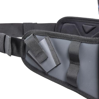 Xelfly Waterproof Fishing Waist Bag with Rod Holder, Padded Waist Straps & Gear Loops - Submersible Zipper, Rugged Top Handle, Adjustable Attachments (Gray) - color: Gray, size: Waist Bag