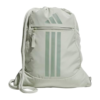 adidas Alliance Sackpack – Drawstring Backpack for Sports, Small Gym Bag - color: Halo Green/Silver Green/3