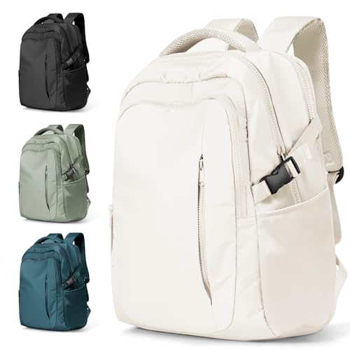 suwasp Large Travel Backpack for Women Men Mochila Airline Approved Carry On Personal Item Backpack Bag Frontier Airlines Personal Item Travel Bag Flight Approved Luggage Backpack - White - color: Beige, size: Large