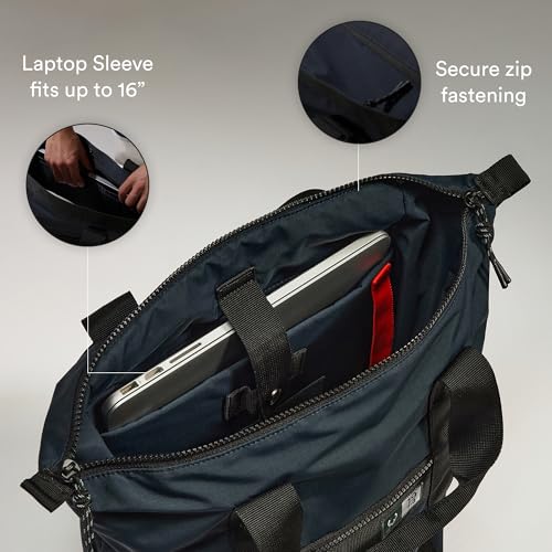 ANTLER - Essential Tote Backpack, Rucksack with Laptop Pocket, Suitcase Sleeve, Durable for Travel, Work, Gym Bag for Men & Women - Navy Blue - color: Navy