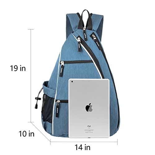 Sucipi Pickleball Bag for Men & Women,Convertible Backpack with Fence Hook - color: Sky Blue, size: Medium