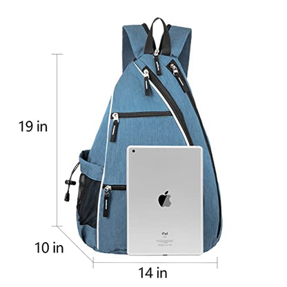 Sucipi Pickleball Bag for Men & Women,Convertible Backpack with Fence Hook - color: Sky Blue, size: Medium