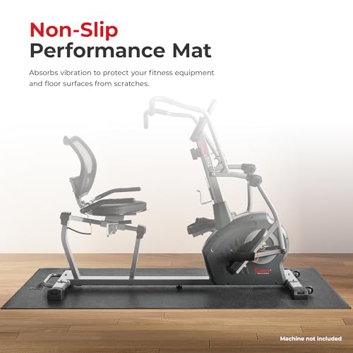 Sunny Health & Fitness Equipment Mat – Multiple Size Options – Non-Slip Floor Protection Pad for Treadmill, Bike, Elliptical, Yoga or Standing Desk and other Exercise Equipment - style: Medium 79”