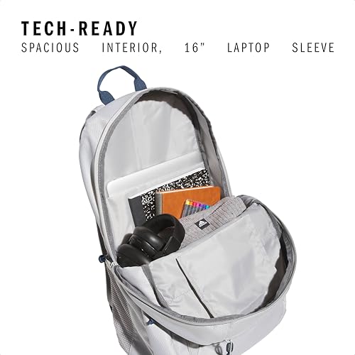 adidas Excel 7 School Backpack for Laptop, Gym and Travel, 34L, Grey Two/Mineral Blue/7.5, OSFA - color: Grey Two/Mineral Blue/7.5, size: One Size