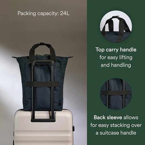 ANTLER - Essential Tote Backpack, Rucksack with Laptop Pocket, Suitcase Sleeve, Durable for Travel, Work, Gym Bag for Men & Women - Navy Blue - color: Navy