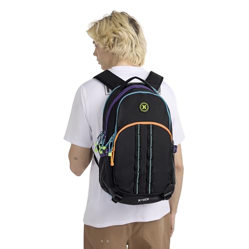 Commuter Travel Backpack - color: Black/Multi