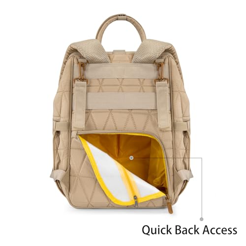 Montana West Wrangler Diaper Bag Backpack Baby Essentials Bag Quilted Travel Backpacks with Insulated Pockets, Portable Changing Pad, Stroller Straps, Pacifier Case - color: Khaki