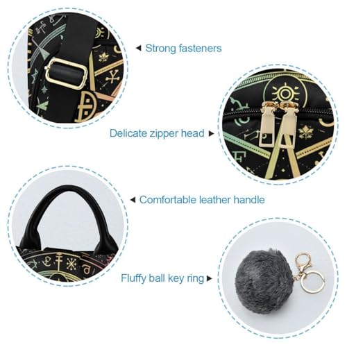 ALAZA Mandala Zodiac Wheel Of The Year Astrological Signs Outdoor Backpack Bags for Woman Ladies - color: Multi 4