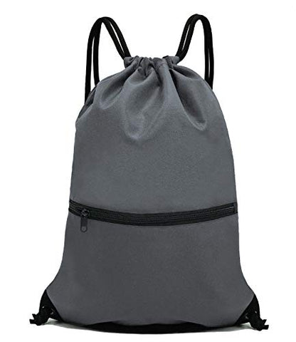HOLYLUCK Drawstring Backpack Bag Sport Gym Sackpack - color: Dark Grey