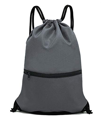 HOLYLUCK Drawstring Backpack Bag Sport Gym Sackpack - color: Dark Grey