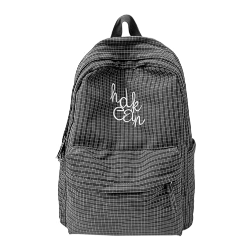 Stylish Lightweight Minimalist Black Backpack in 5 Tones, Durable Spacious Casual Daypack for New Term Gift (grey,Small) - color: Grey, size: Small