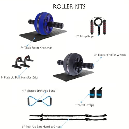 Abdominal Wheel, Ab Roller Wheel Exercise Equipment, Abdominal Exerciser, Beginners and Advanced Abdominal Core Strength Training Core Strength Exercise