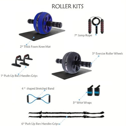 Abdominal Wheel, Ab Roller Wheel Exercise Equipment, Abdominal Exerciser, Beginners and Advanced Abdominal Core Strength Training Core Strength Exercise