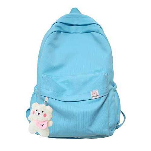 Eagerrich Aesthetic Cute School Backpack for Teens Girls Laptop Bag - color: Blue