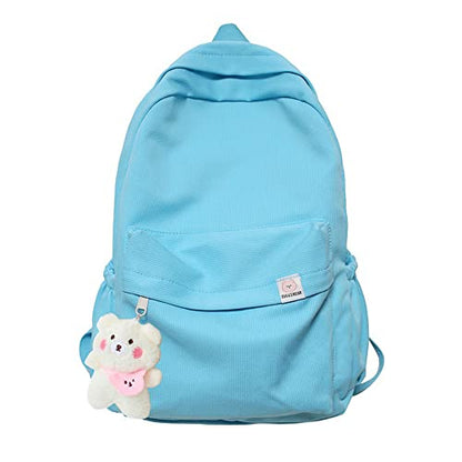 Eagerrich Aesthetic Cute School Backpack for Teens Girls Laptop Bag - color: Blue