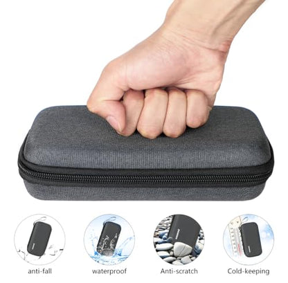 suzamed Insulin Cooler Travel Case,EVA Insulation Travel Medicine Kit with 2 Ice Packs for Diabetes Care,Insulin Pen and Other Diabetic Supplies (Dark gray) - color: Dark gray