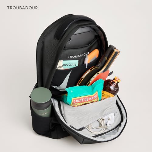 Troubadour Neo Backpack - 22L Lightweight Laptop Backpack - Ergonomic & Water Resistant - Versatile Style for Work and Travel - Charcoal Black - color: Charcoal Black