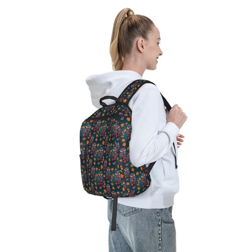 Anti Scratch Polyester Backpack Boho Mandala Owl, Smooth Surface Multipurpose Travel Pack for All Weather Daily Use Unisex - color: Picture (44)