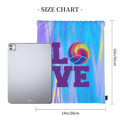 Love Volleyball Unisex Drawstring Backpack Bag Sport Gym Travel Swim Sackpack - color: Love Volleyball6
