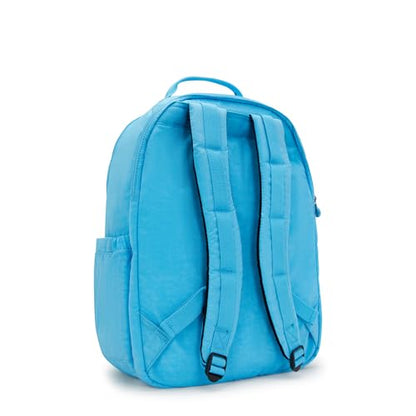 Kipling Women's Seoul Extra Large 17" Laptop Backpack, Durable, Roomy with Padded Shoulder Straps, Built-In Protective Sleeve - color: Powder Blue, size: Large