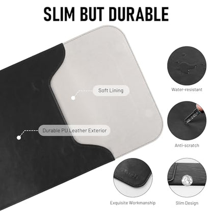 Allinside 15-16 inch Laptop Sleeve Case Compatible with MacBook Pro 16 2021-2026/MacBook Pro 15 2016–2019, Waterproof PU Leather Laptop Sleeve Bag Protective Vertical Case Cover, Black - color: Black, size: 15.6 in for Macbook Pro15/Pro 16