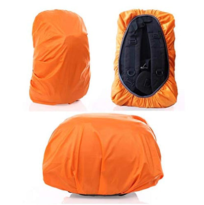 Waterproof Backpack Rain Nylon Cover, Durable Elastic Adjustable Water Resist Cover for Camping,Hiking,Climbing,30-40L - color: Orange
