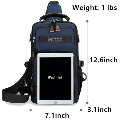 O-TBOST Crossbody Sling Backpack Sling Bag for Men Travel Hiking Chest Bag Daypack (Black) - color: Black