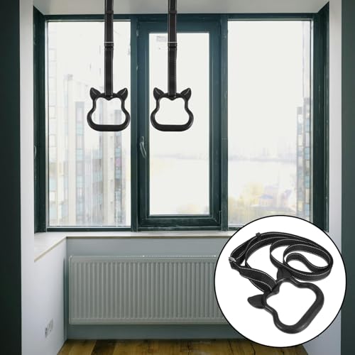 YARNOW Gymnastics Rings Pull-up Rings Set with Adjustable Straps Heavy Duty Plastic for Indoor and Outdoor Exercise Equipment Fitness Training