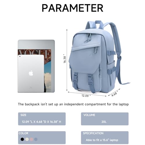 GAEKEAO Classical Basic Travel Backpack for Women and Men Lightweight Travel Workout Sports Backpack Casual Daypack, Blue - color: A03 Light Blue